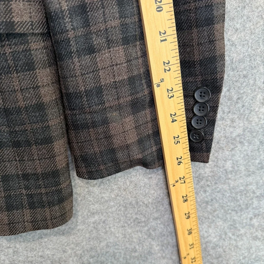 Stafford Signature Tweed Sport Coat Mens 44 R Slim‎ Tartan Plaid Blazer Jacket
